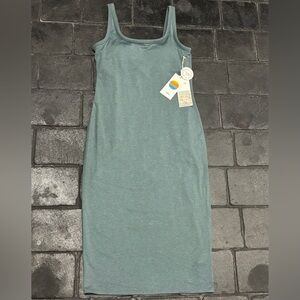 Vuori Halo Essential Dress Lake Heather  Size Medium Green/blue Sleeveless Tank
